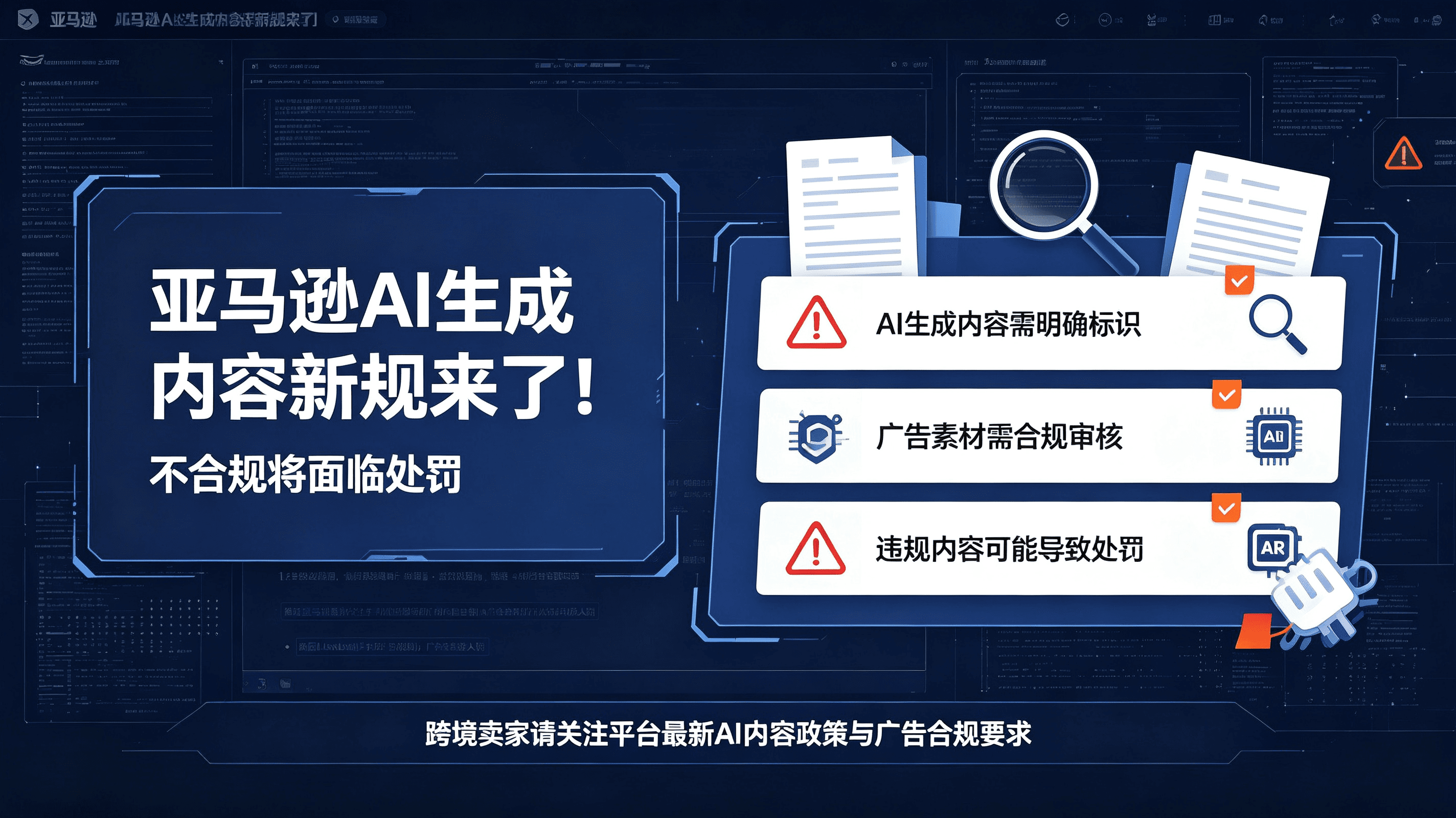 亚马逊AI新规来了！不合规将面临处罚